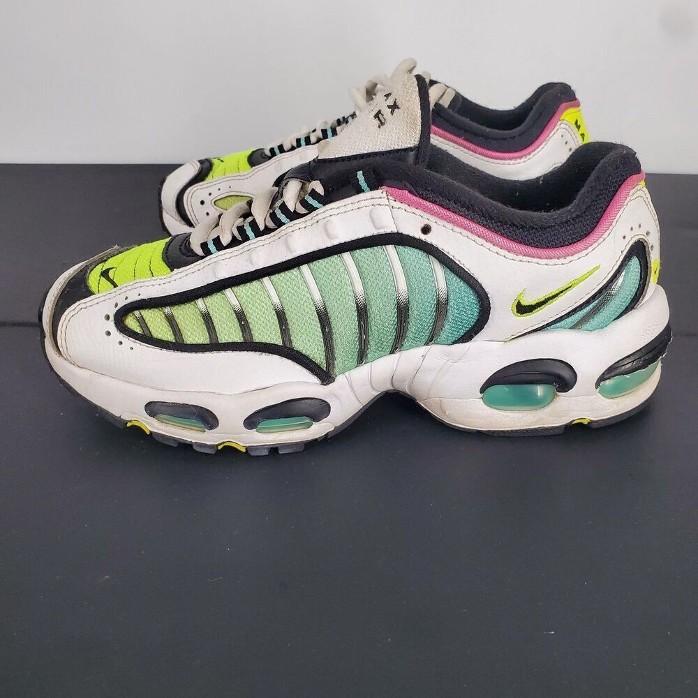 Nike Air Max Tailwind IV Shoes Youth Size 5Y White Volt BQ9810-102 GS Sneakers